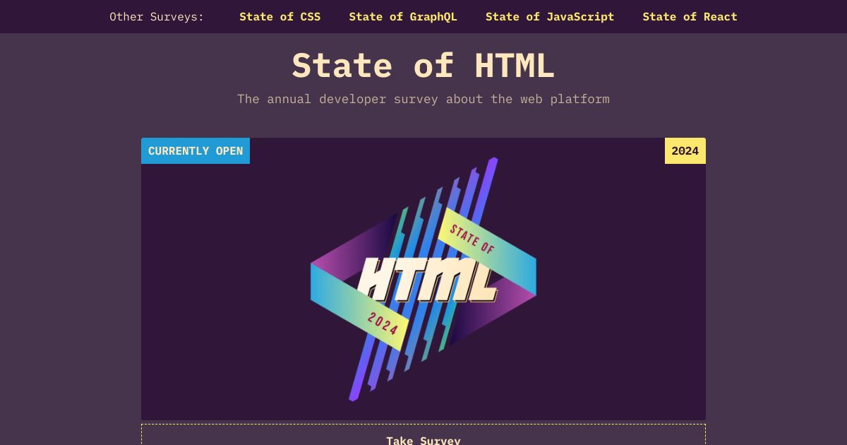 State of HTML cover image